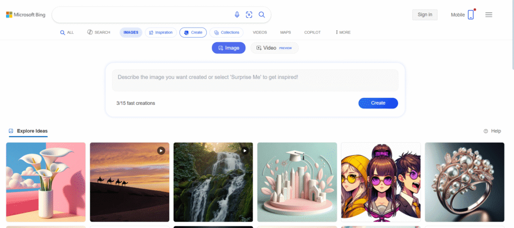 Bing Image Generator